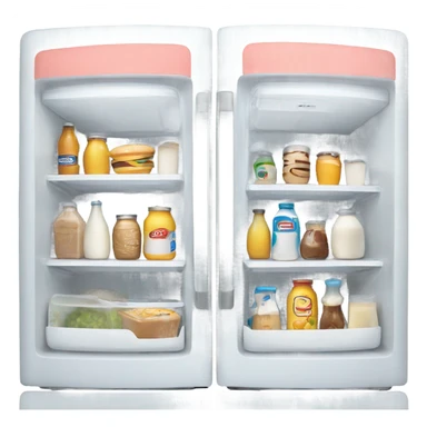 fridge full with dairy sticker