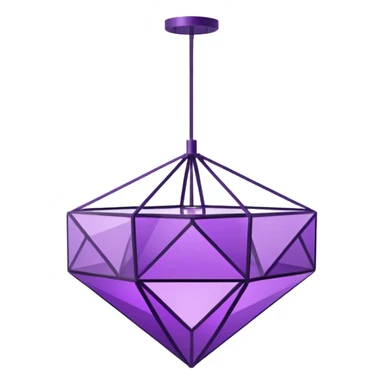 minimalist modern purple chandelier sticker