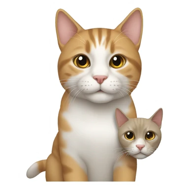 Un gato con un perro sticker