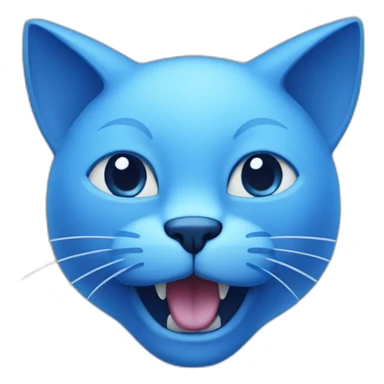Blue discord logo cat with a face sticker