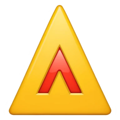 yellow triangle with ! sign inside sticker