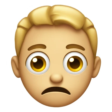 Grossed out confused face  sticker