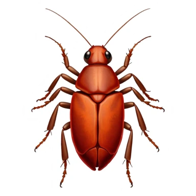 cockroach with "RED" written on its back sticker