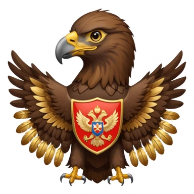 golden eagle like Russian national bird   sticker