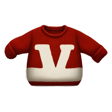 Red Harry Potter sweater with a letter A sticker