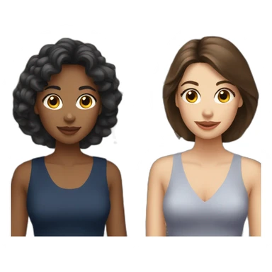 three brunette girls in paris sticker