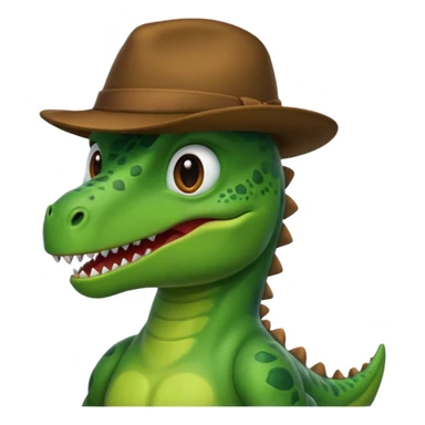  Dinosaur and hat  sticker
