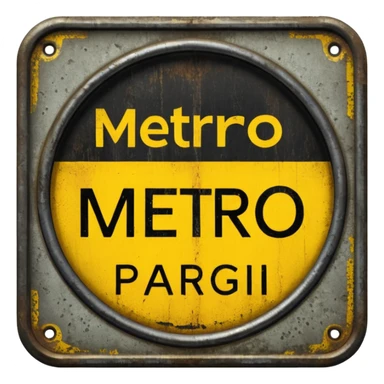 scritta METRO PARIGI  sticker