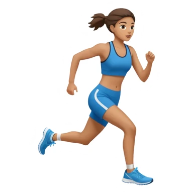 emoji de mulher com roupa de ginástica correndo para o lado sticker