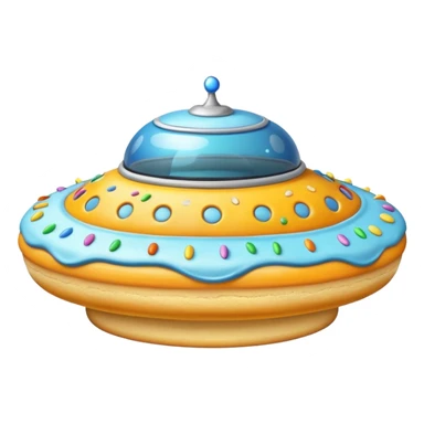 cake in a shape of ufo sticker