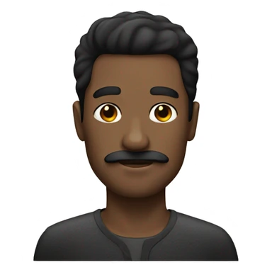 Black hair man with square moustache  sticker