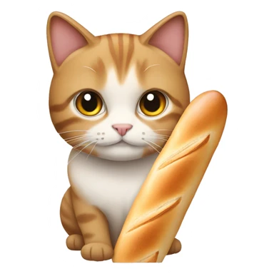 cat with baguette sticker