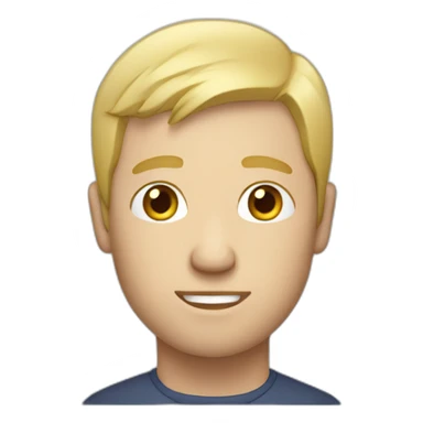 man with receding blonde hair holding iphone sticker