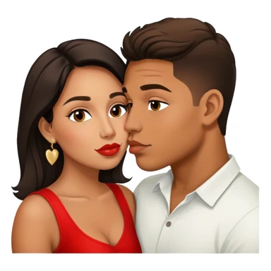 Tefi Valenzuela Peru Instagram Model kissing Josh King Madrid sticker