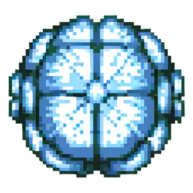 pixel art brain, small and blocky, top view sticker