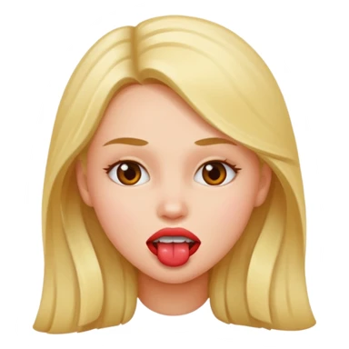 A girl bites her lips  sticker