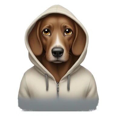 Weener wearing a hoodie sticker