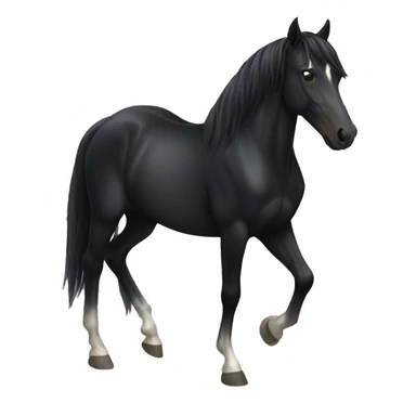 Black horse sticker