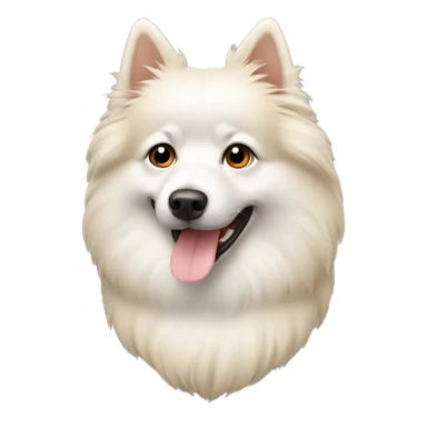 White beige spitz sticker