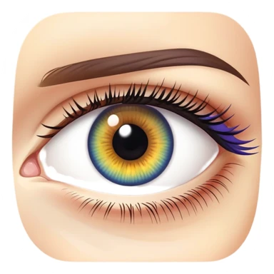 expressive human eyes with colorful iris sticker