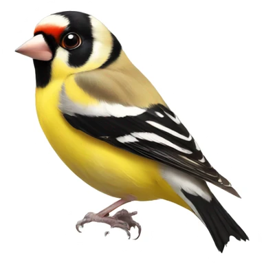 goldfinch big eyed sticker