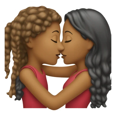 Women kissing sticker