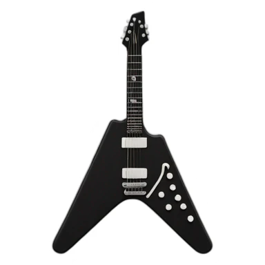 black flying v guitar sticker