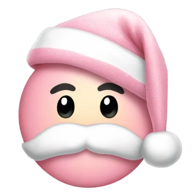 Light pink Santa hat with sparkly snowflakes  sticker