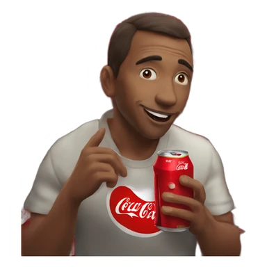 piter tomando una coca cola sticker