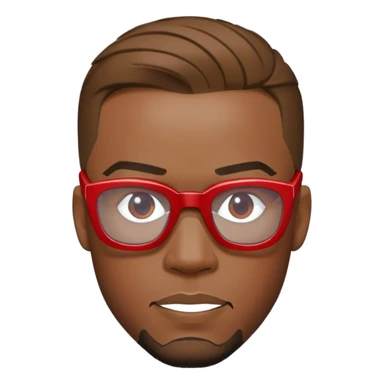 sam wilson, red frame white glasses from  from captain america: civil war sticker