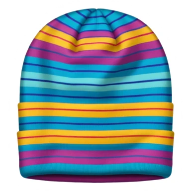 horizontal striped beanie sticker