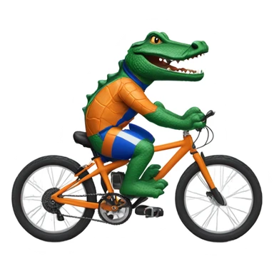 Florida gator riding a road bike  sticker