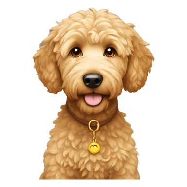Golden doodle with short hair girl sticker