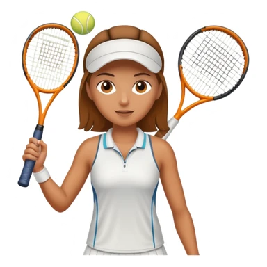 a female tennis player sticker
