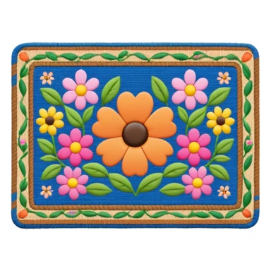 a doormat with floral patterns sticker