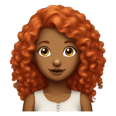 fox girl with red curly hair sticker