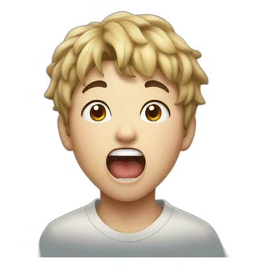 Korean boy screaming OTTAKU sticker