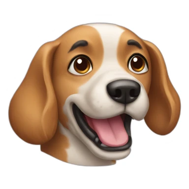 dog call phone sticker