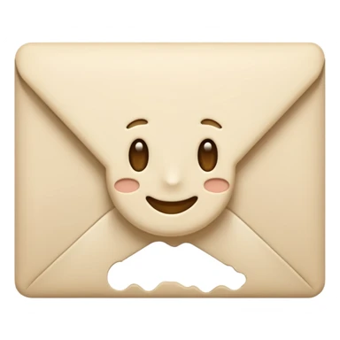 Letter color pale beige creamy sticker