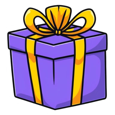 colorful wrapped gift sticker