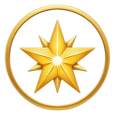 Star inside black circle sticker