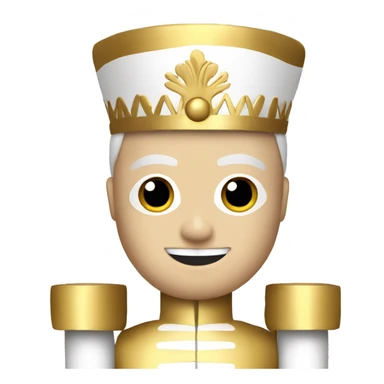 Nutcracker white and gold sticker