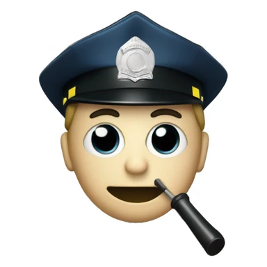 police with detective hat and magnifying glass sticker