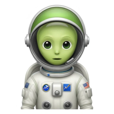 green alien white Astronaut sticker