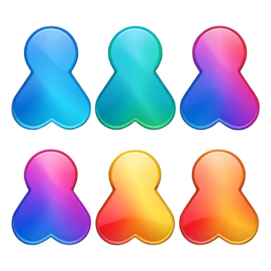 Davinci resolve "Power grades" shape, glossy iconm (rainbow colors) sticker