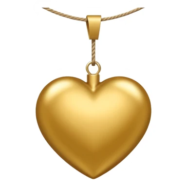 gold heart shaped ball with string sticker
