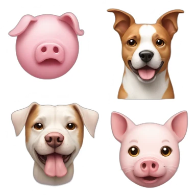 dog-with-a-cat-and-pigs sticker