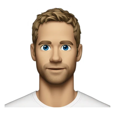actor paul walker blue eyes with a t-shirt on sticker