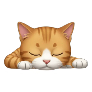 Snoozing cat sticker