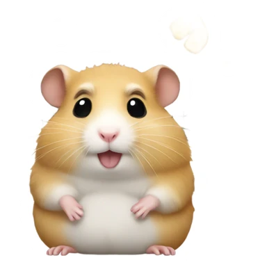hamster on a piano sticker